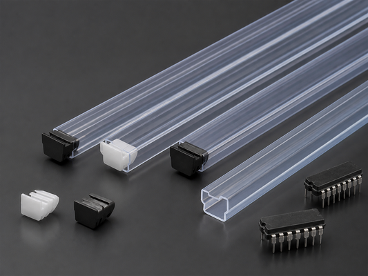 Durchsichtige PVC-antistatische IC-Speicherröhre mit Schutzkappen