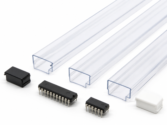 Durchsichtiges weiches PVC-antistatisches IC-Rohr für DIP-Chip-Verpackungen
