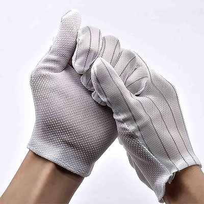 Fivefinger-Doppelt-gestreifte zugeführte Antihaltearbeit-Handschuhe Gleitschutz für elektronisches