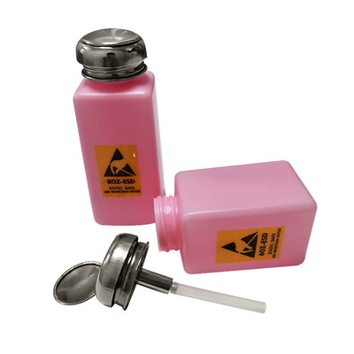 Antistatischer Alkohol lösliche Esd-Zufuhr-Flasche 240ML HDPE SS Kappen-Tonerde-Pumpe