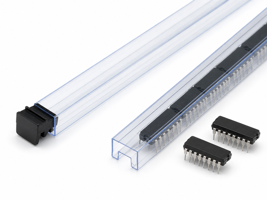 Durchsichtige PVC-antistatische IC-Speicherröhre mit Schutzkappen