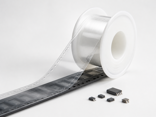 Hochleistungs-transparentes ESD-antistatisches Abdeckband für geprägtes Trägerband und SMD-Elektronikkomponentenverpackungen