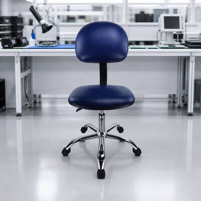 Blauer ESD PU Leder Reinraum Stuhl 510-700mm Einstellbar für die Elektronikmontage