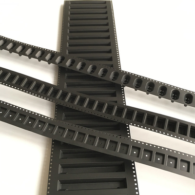 Schwarzes PS Fördermaschinen-Band der Breiten-8mm 12mm 16mm für IC-Modul-Paket