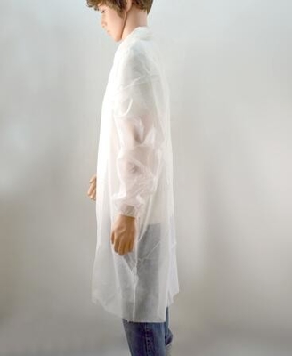 Reinraum-Wegwerfnicht gesponnener Laborkittel SMS Breathable mit elastischer Stulpe