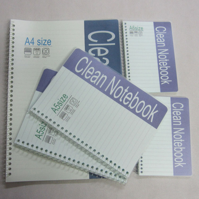 PVC bedecken fusselfreier 50 Seiten A5 Cleanroom-gewundenes Notizbuch