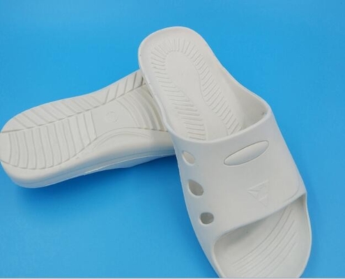 Weiße PVC-SPU-Cleanroom-Zusatz-statische Antipantoffel DLX 9102B