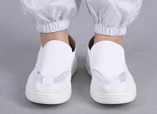 35-46 überziehen PU-Cleanroom-Zusätze ESD-Schuh für Nahrungsmittelherstellung mit Leder
