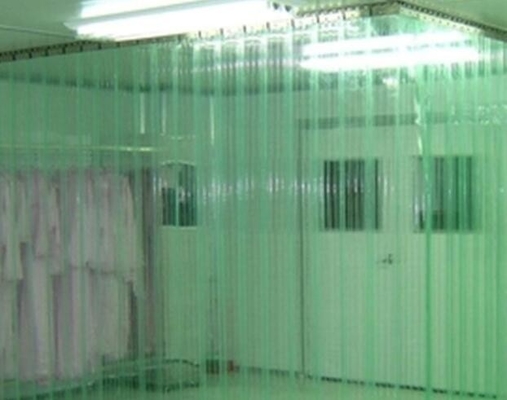 Grüne antistatische PVC-Vinylstreifen-Tür-Vorhänge ESD für Industrie/Cleanroom