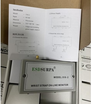 1.8W statische Antizusätze, Handgelenk-Bügel-Monitor SURPA 518-2 ESD