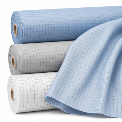 Reinraum ESD Twill Stoff 110g/m² 10E5-10E9 Ohm für antistatische Arbeitskleidung