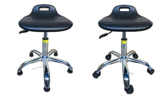 Staubfreier Raum PUs antistatischer ESD-Schemel-Stuhl mit Rädern für pharmazeutische Fabrik